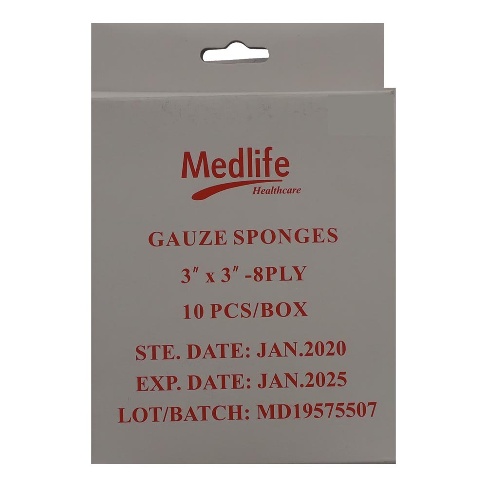 Medlife Sterile Gauze Swabs 16x16CM 10PCS