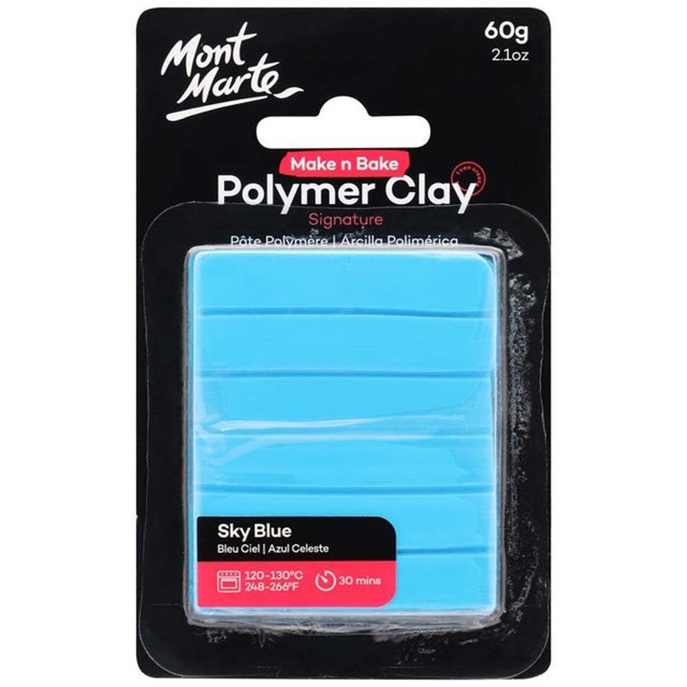 Mont Marte Make N Bake Polymer Clay 60G - Sky Blue