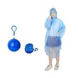 Disposable Raincoat Ball Key Chain (Random Color)