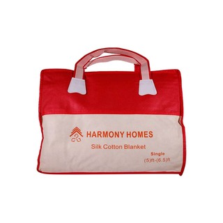 Harmony Homes Cotton Blanket 5x6.5ft Red