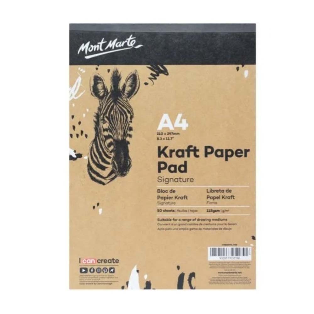 Mont Marte Kraft Paper Pad A4 50 Sheet