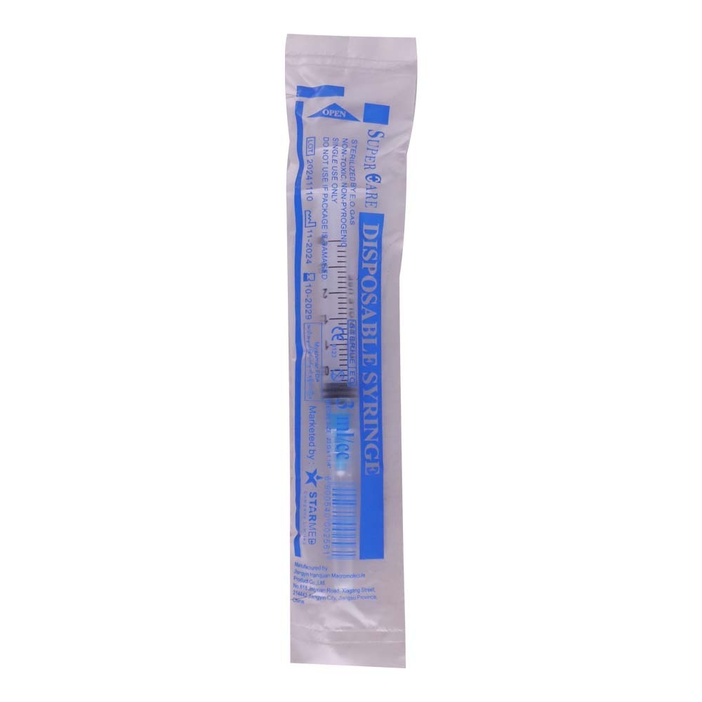 Super Care Disposable Syringe 3CC