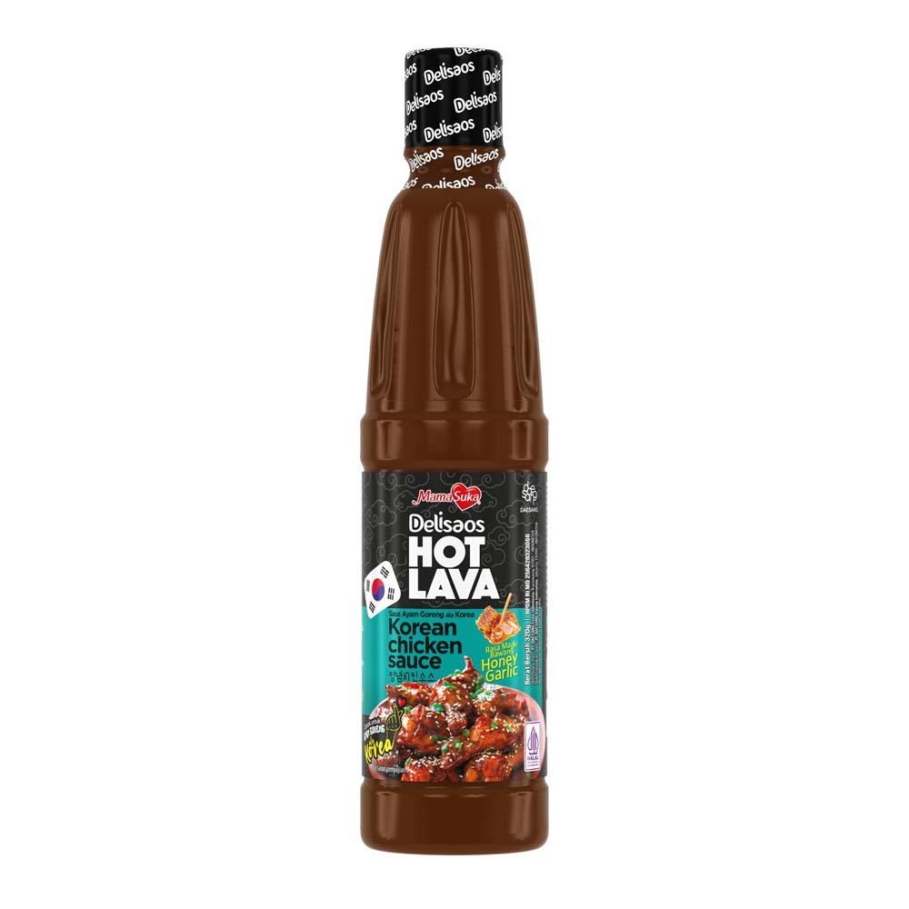 Delisaos Hot Lava Korean Chicken Sauce Honey Garlic 320G