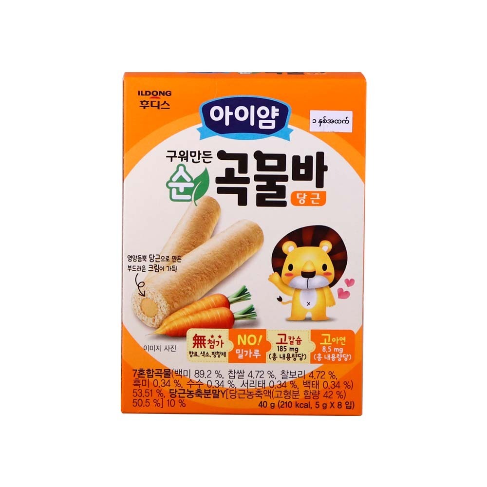 Ildong Foodis Pure Grain Bar Carrot 40G (12M+)