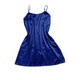 Bambi Lady Silk Night Dress Blue AA0027 Small