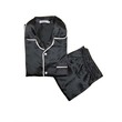 Bambi Women Silk Pajamas One Set Black AA0015 Large