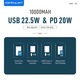 Konfulon A6Q Fast Charging 22.5W Power Bank (10000mAh) Black
