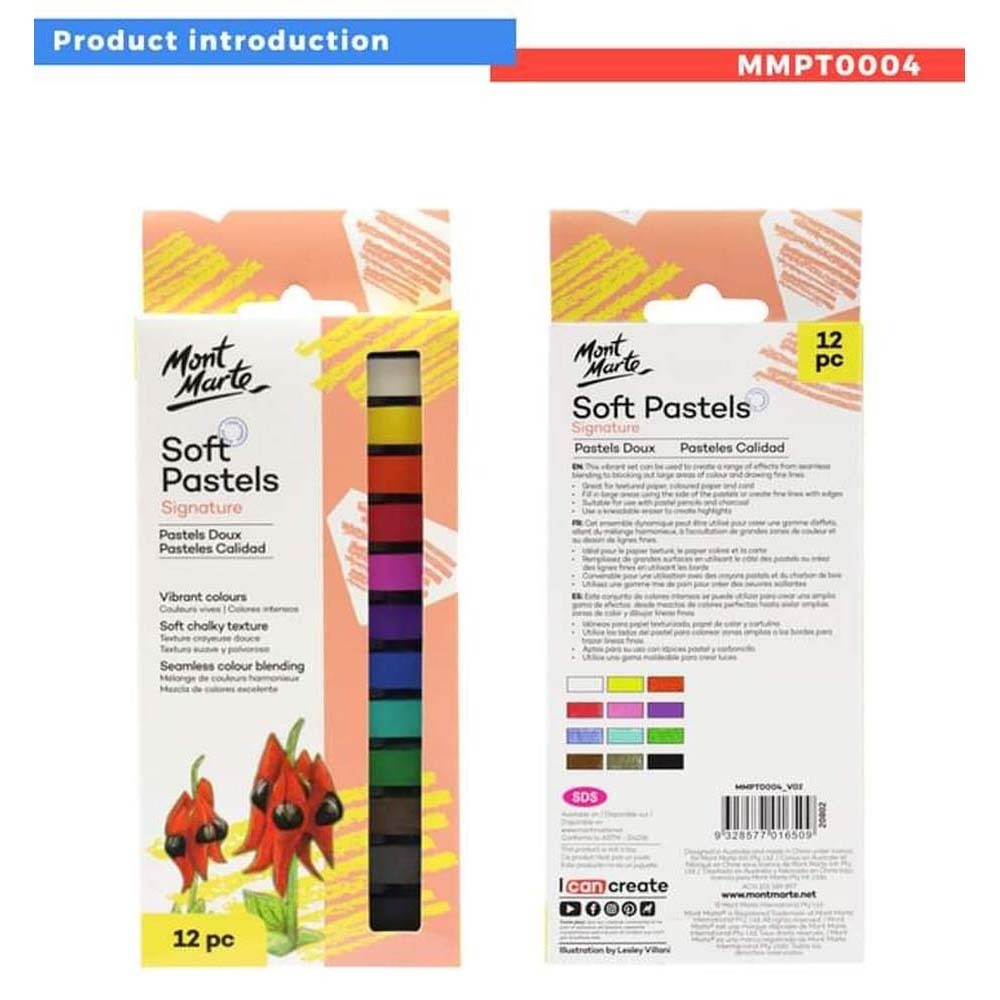 Mont Marte Soft Pastels 12PCS