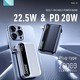Konfulon J-37 (20000mAh Fast Charging 22.5W Built-in Cable Power Bank) Black