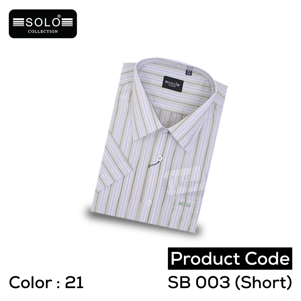 SOLO COLLLECTION SB 003 (Short) Regular Shirt Medium 21