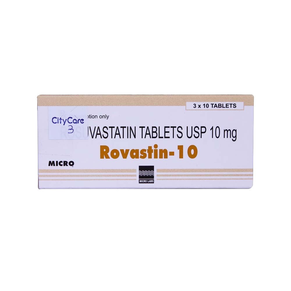 Rovastin-10 Rosuvastatin 10MG 10Tablets 1 x 3