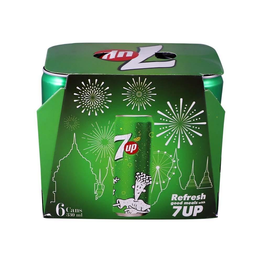 7UP Lemon Carbonated Drink 330MLx6PCS