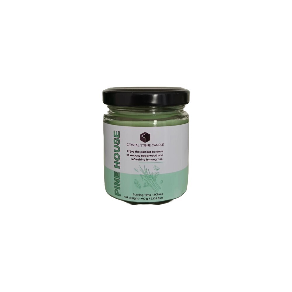 Crystal Stone Pine House Candle 90G (Mini)