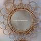 Rattan Mirror Lemon Yellow 1PC (Random Design)