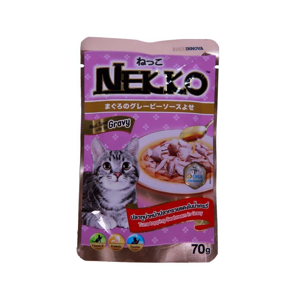 Nekko Wet Food Tuna With Seabream In Gravy 70G