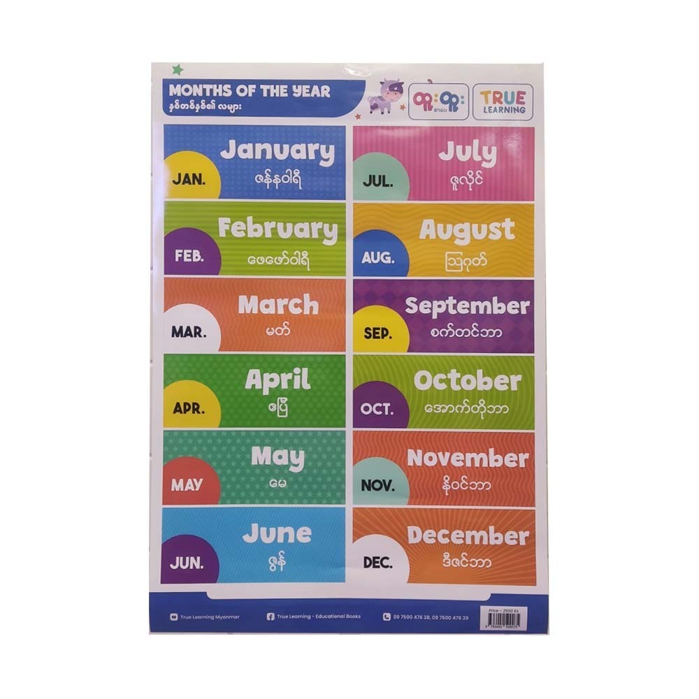 MONTHS OF THE YEAR POSTER