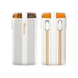 Konfulon A43Q (10000mAh Fast Charging 22.5W Built-in Cable Power Bank) Beige