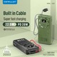 Konfulon A32Q (20000mAh Fast Charging 22.5W Built-in Cable Power Bank) Black