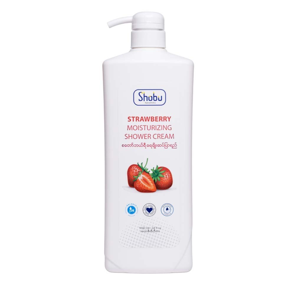 Shobu Moisturizing Shower Cream (Strawberry) 1000ML