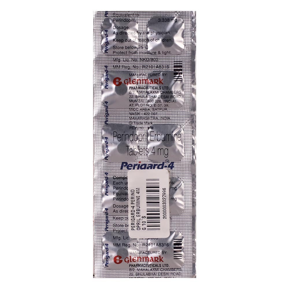 Perigard-4 Perindopril Erbumine 4MG 10Tablets