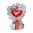 LiLi Floral Grand Rose Gold Artificial Flower & Chocolate Bouquet