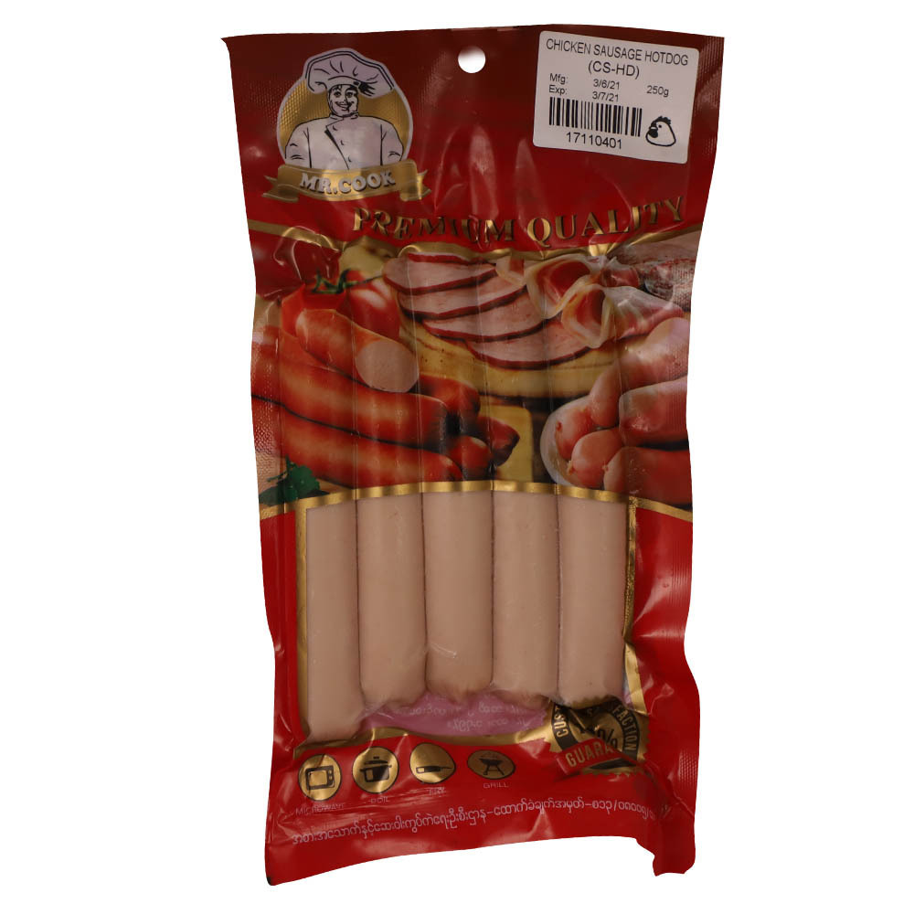 Mr Cook Chicken Sausage Hot Dog 250G