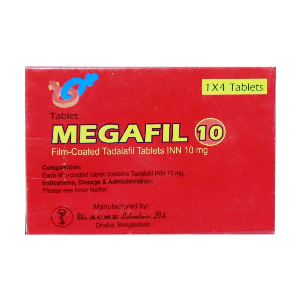 Megafil 10 Tadalafil Tablets 4PCS