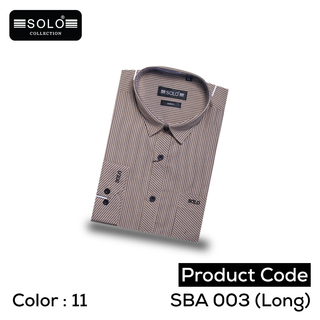 SOLO COLLLECTION SBA 003 (Long) Slim Fit Shirt Medium 10