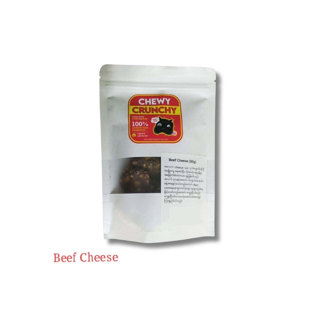 Chewy Crunchy Dog Snack Beef Cheese 80G