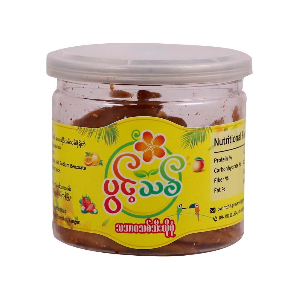 Pwint Thit Preserved Fruits Mango (711) (Premium) - သရက်သား 160G