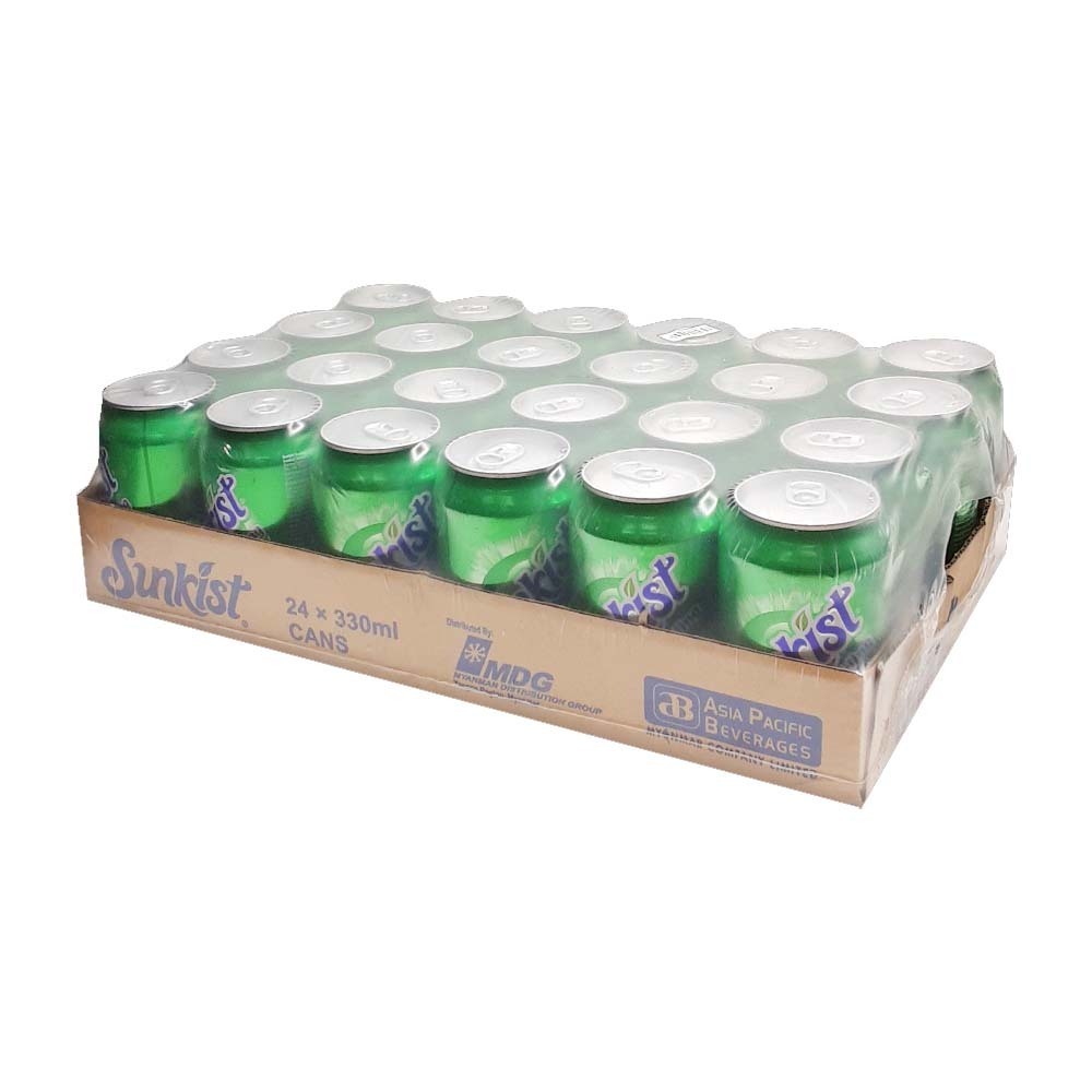 Sunkist Sparkling Carbonated Soft Drink 330MLx24PCS