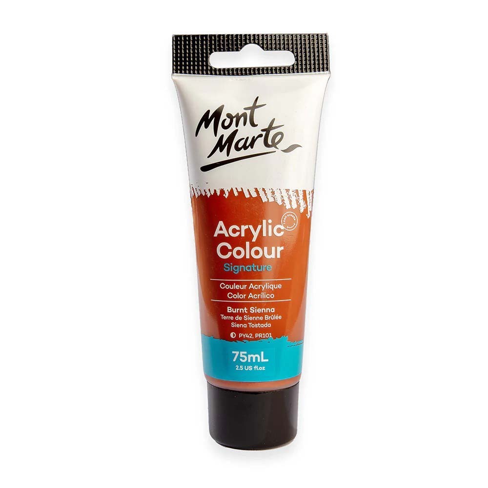 Mont Marte Studio Acrylic Paint 75ML - Burnt Sienna
