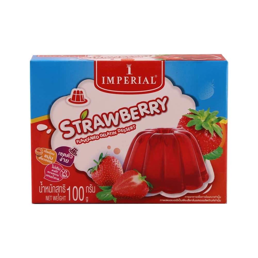Imperial Strawberry Flavored Gelatin Dessert 100G