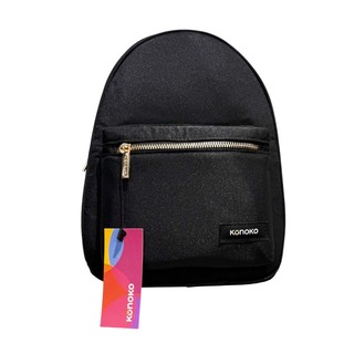 Konoko Cotton Mini Backpack Medium (Black Tweed)