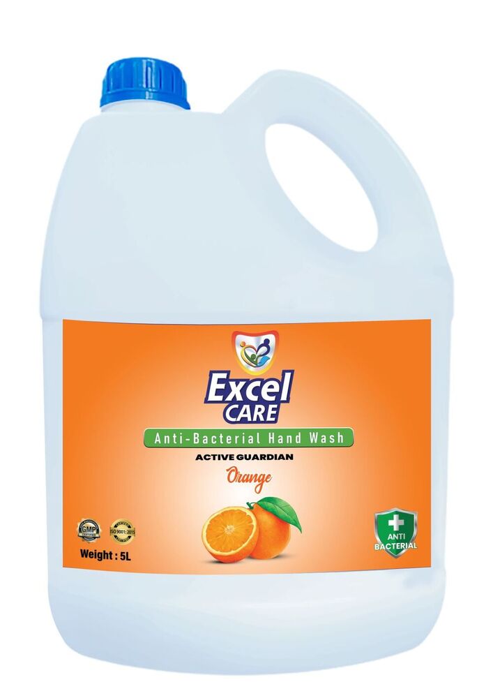 Excel Care Active Guardian Anti-Bacteria Hand Wash 5L Lemon (Orange Colour Lemon Frangrance)