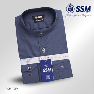 Mandarin Collar Shirt Long Sleeve 2XL (Frozen Blue) SSM-O-P-S-051