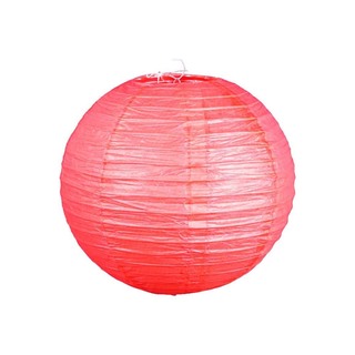 Uncle Gyi Uncle Gyi Round Paper Lantern (Plain) 25cm Red