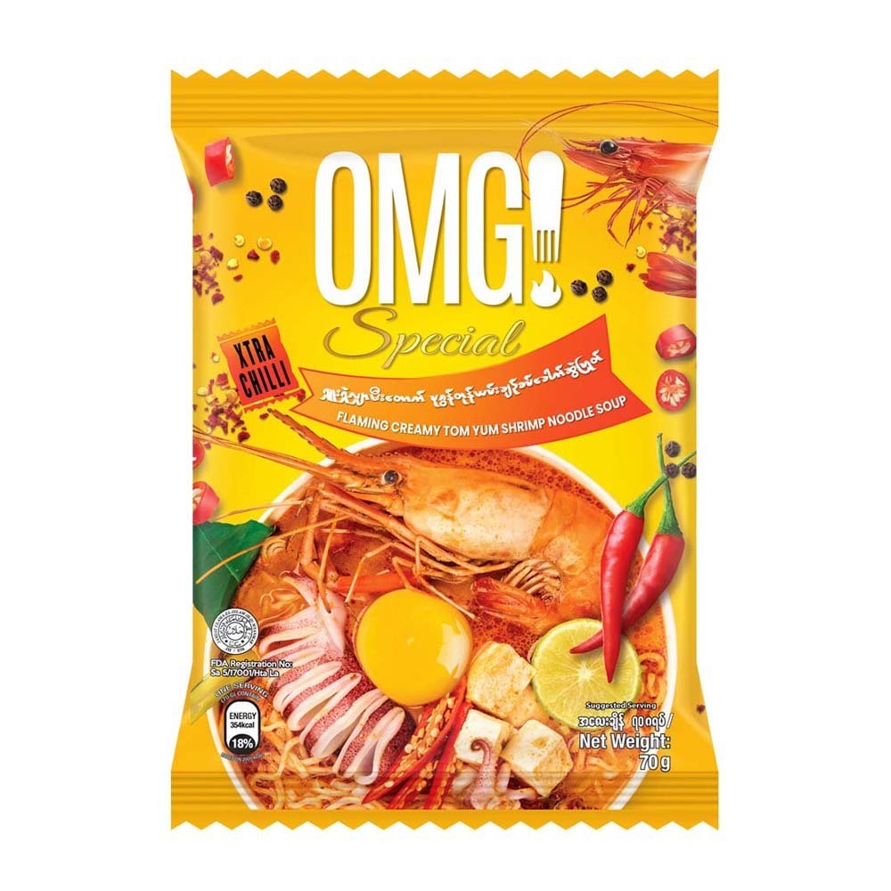 Mamee OMG Instant Creamy Tomyum Shrimp Noodle Soup70G