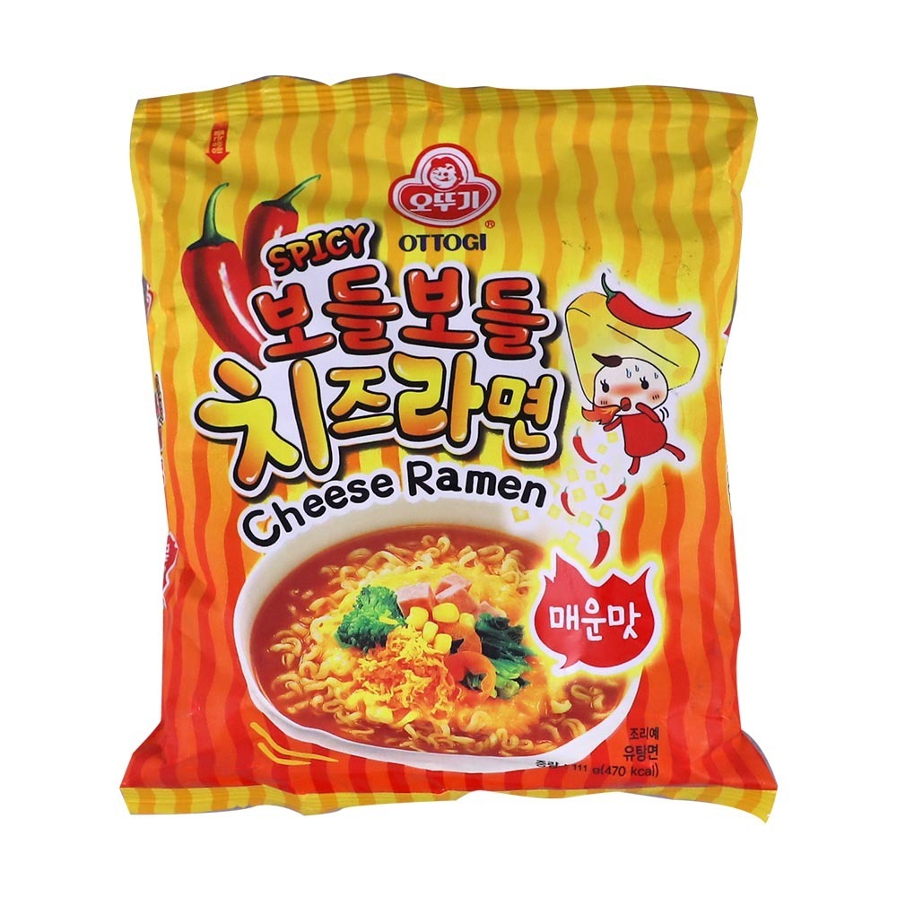Ottogi Instant Noodle Soup Spicy Cheese Ramen 111G