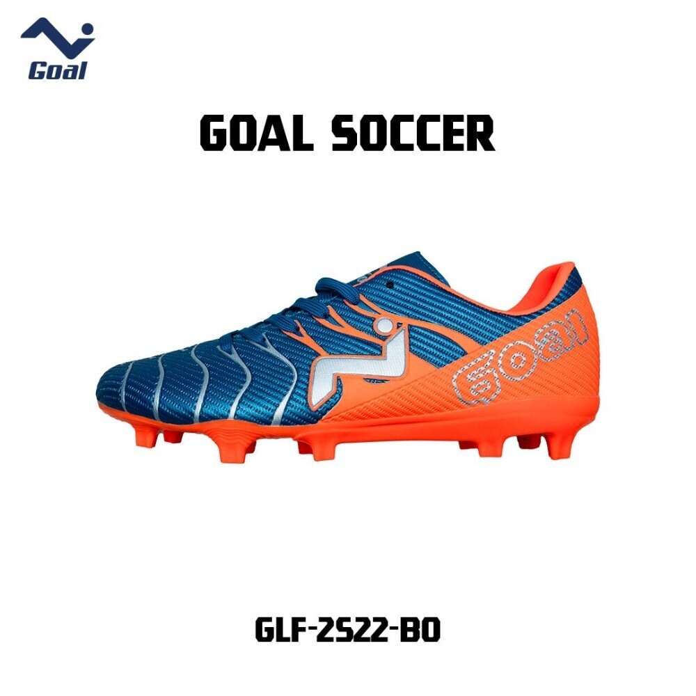 Goal Soccer Shoes Blue & Orange GLF-2522-BO (No-44)