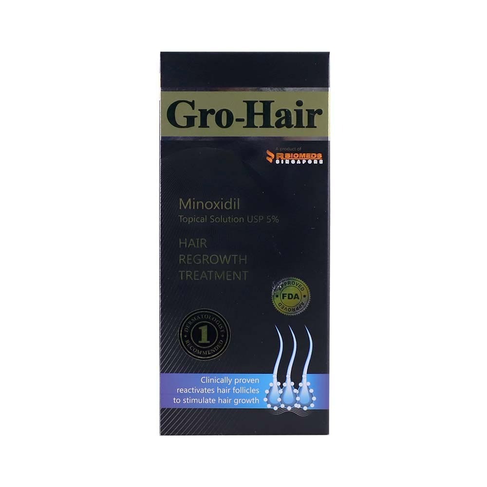 Gro-Hair EVA Minoxidil Topical Solution Hair Regrowth Treatment 60ML