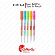 Omega Icon Ball Pen with Foil 0.7mm (5PCS in Pouch)