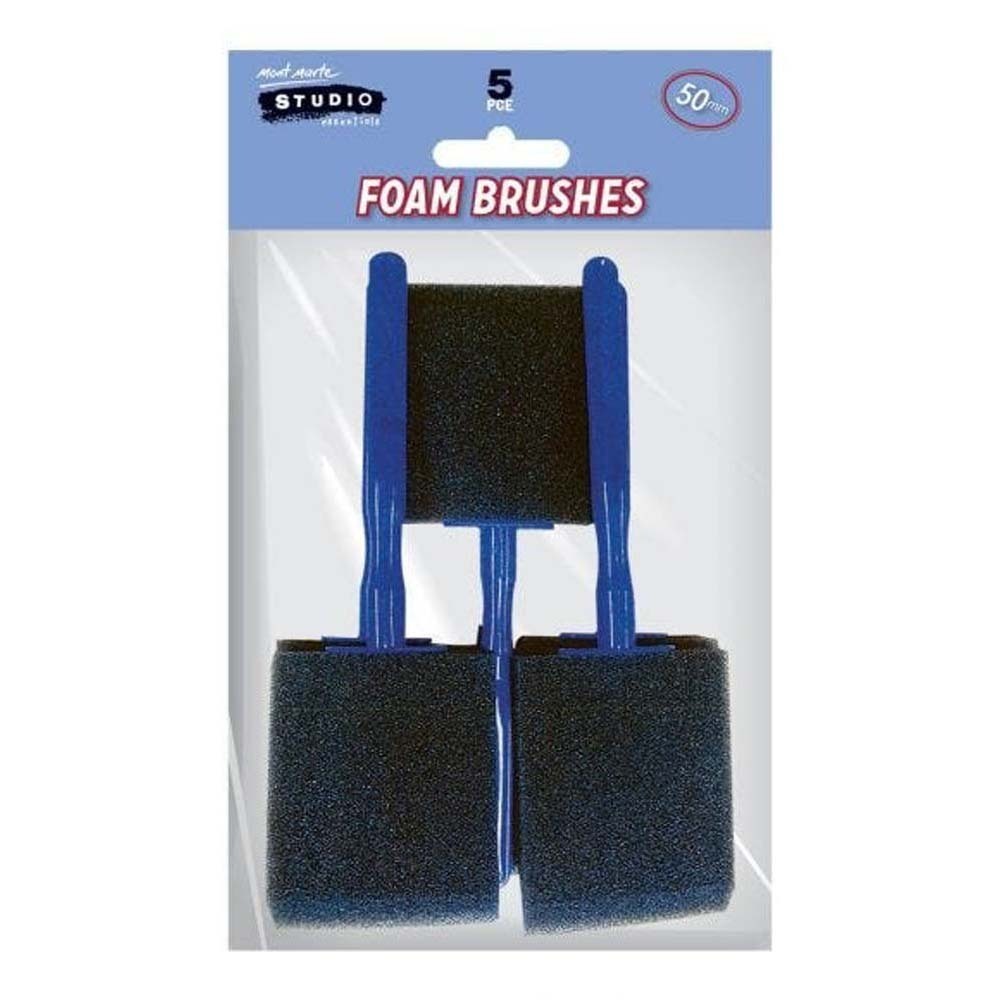 Mont Marte Foam Hobby Brush 50MM 5PCS Poly Bag