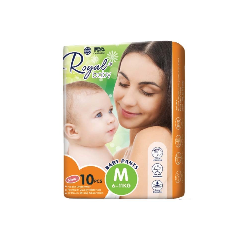 Royal Baby Diaper 10PCS - M Size (6-12KG)