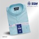 Madarin Collar Shirt Short Sleeve 3XL (Cyan Blue) SSM-O-P-S-027
