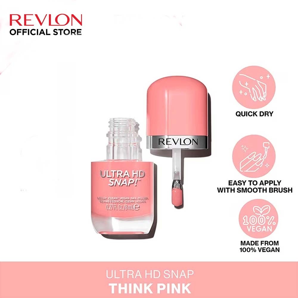 Revlon Ultra HD Snap Nail Polish 8ML (027 Think Pink)