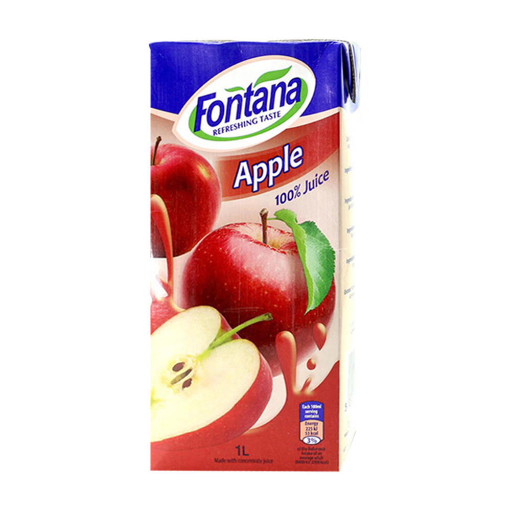 Fontana 100% Apple Fruit Juice 1LTR