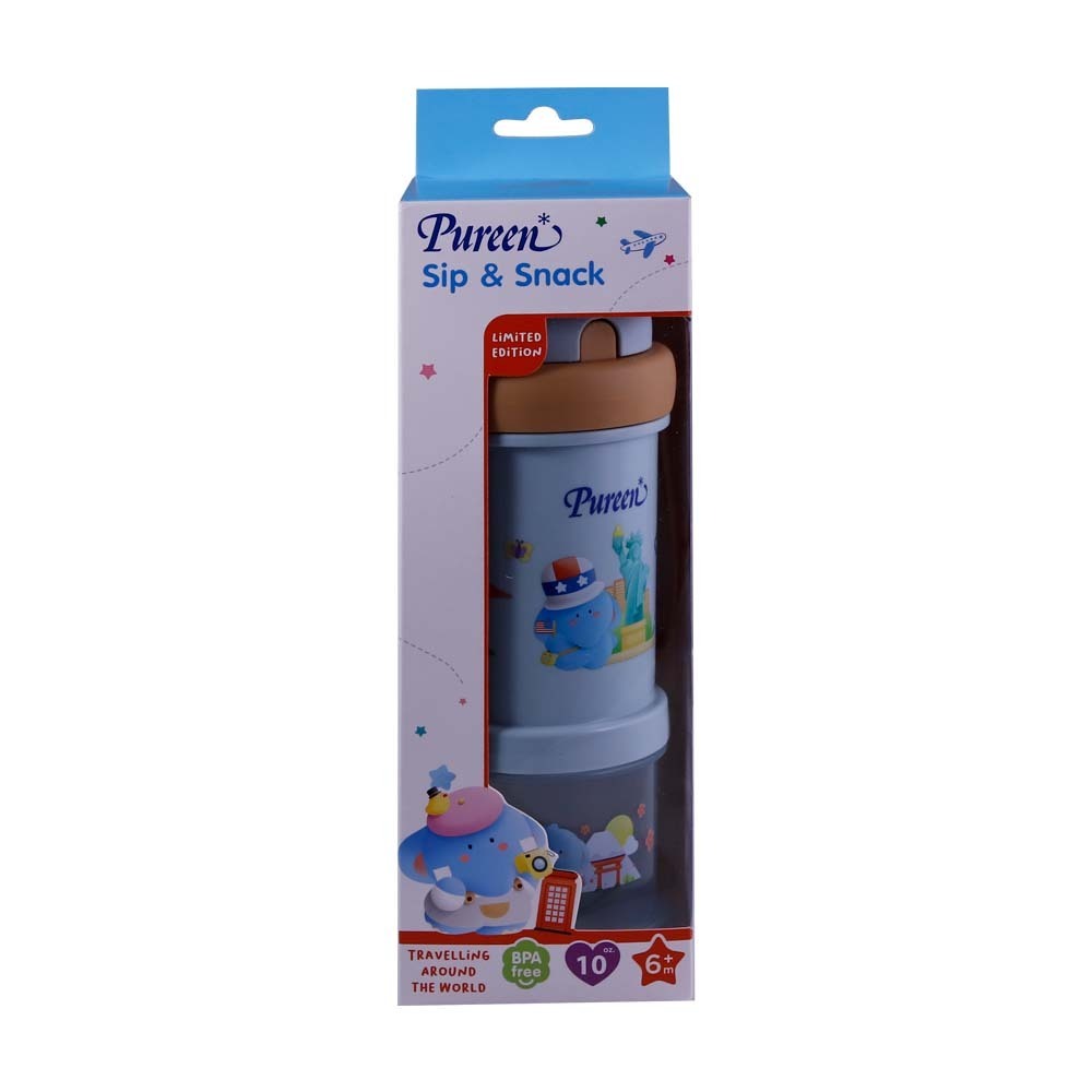 Pureen Baby Sip & Snack Straw Cup 10oz (6M+)