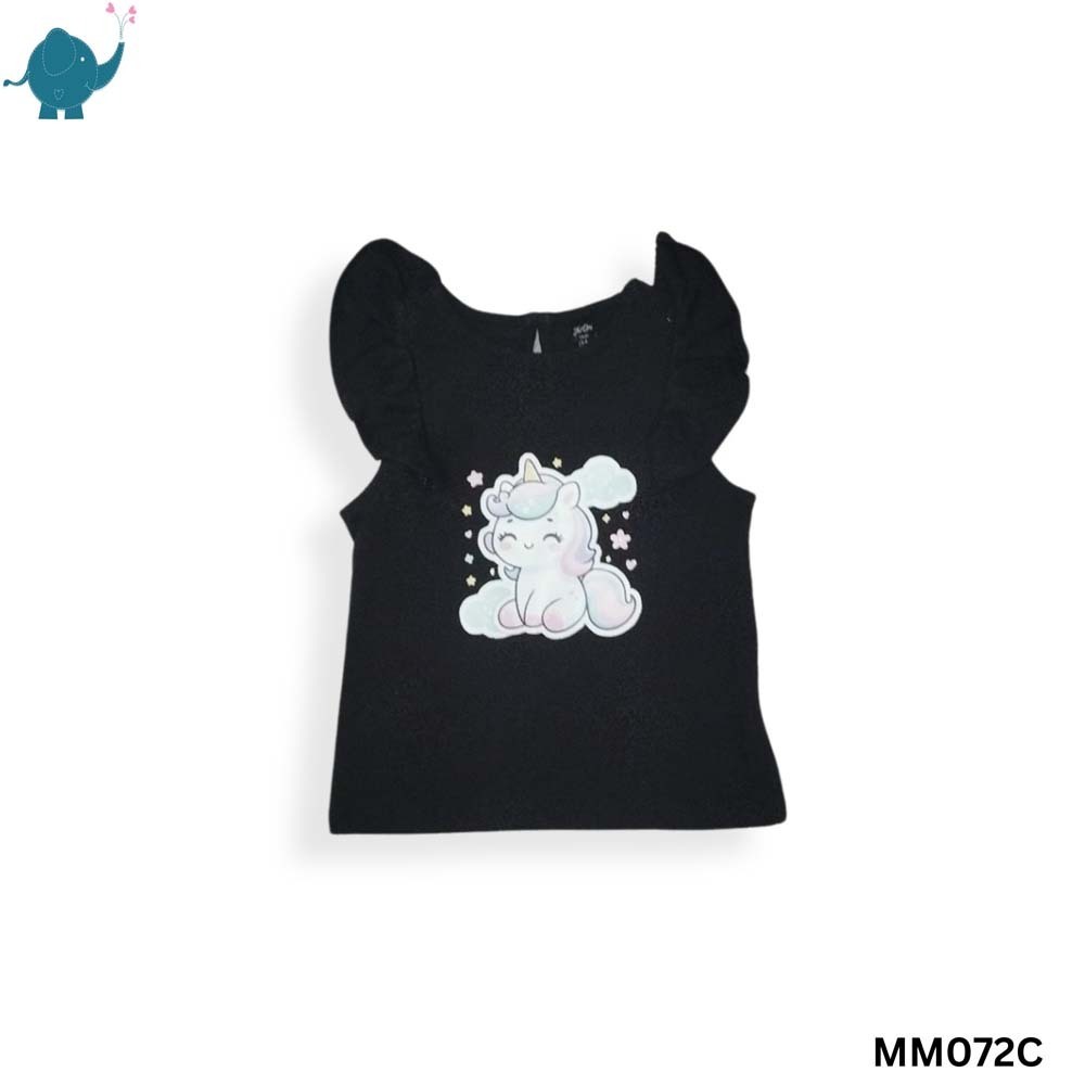 Max & Mia Kid Girl Sleeveless Top MM072C Black Extra Small