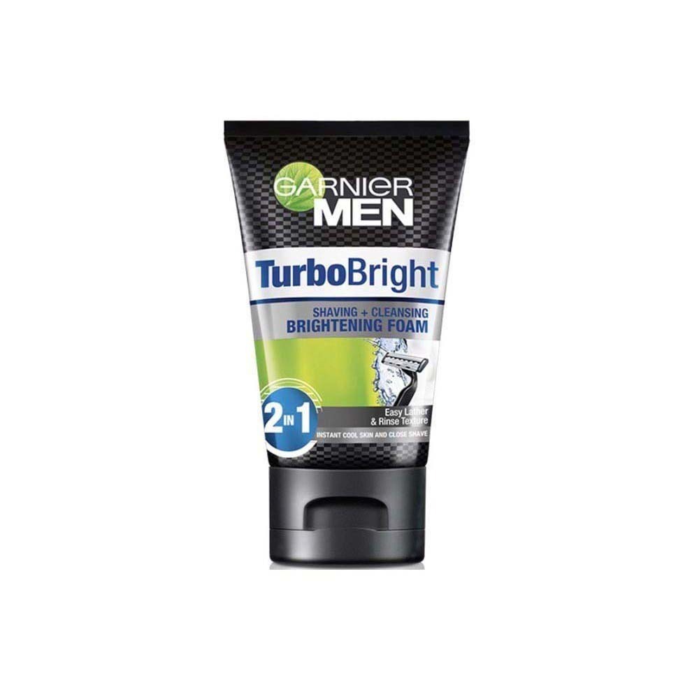 Garnier Men Turbo Bright Cleansing & Shaving Brightening Foam 100ML
